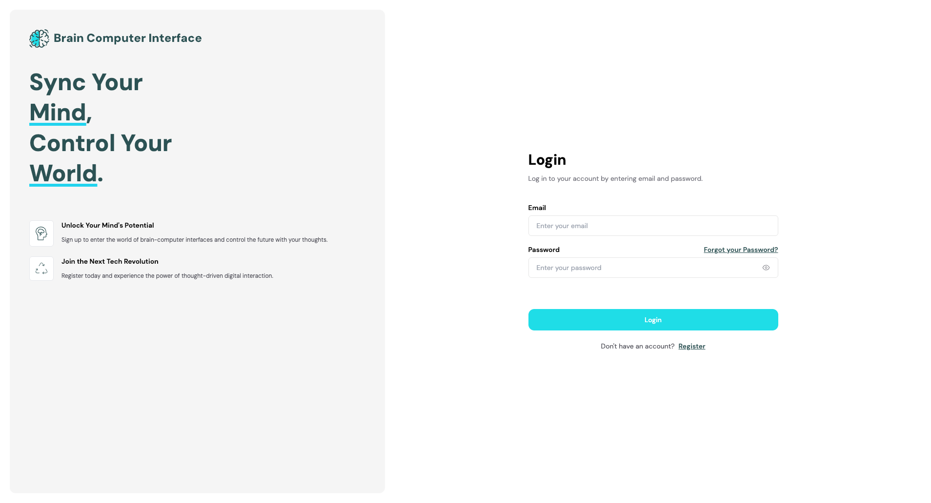 Login Interface - Neural pattern authentication